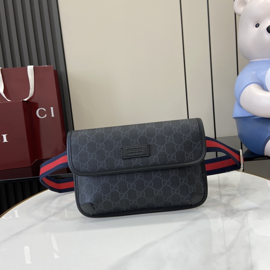 구찌 오피디아 GG 슈프림 벨트백 블랙