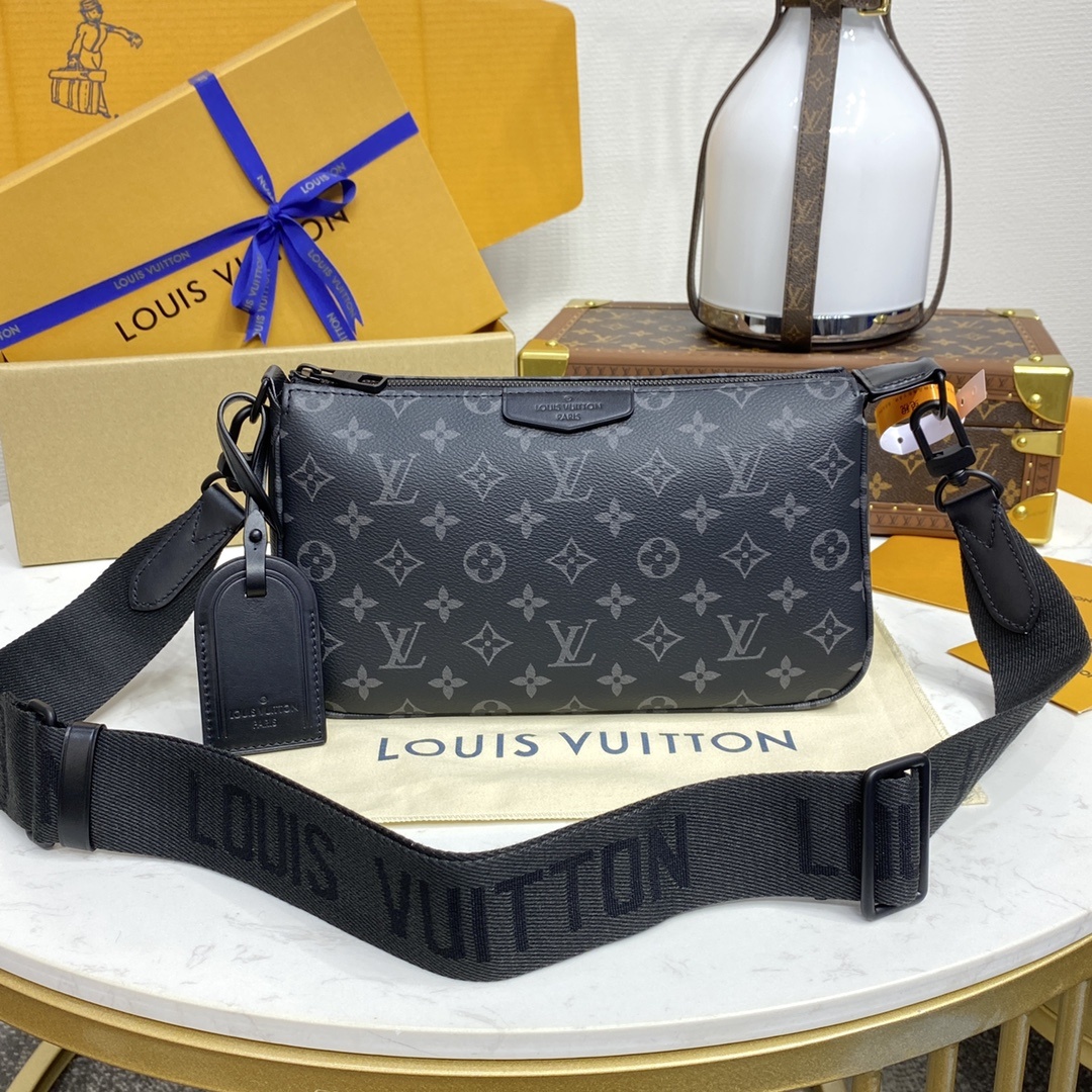 루이비통 Louis Vuitton Pochette Accessoire XL Black