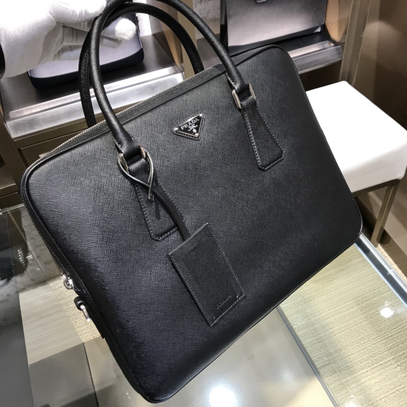 프라다 Prada Black Saffiano Leather Work Bag