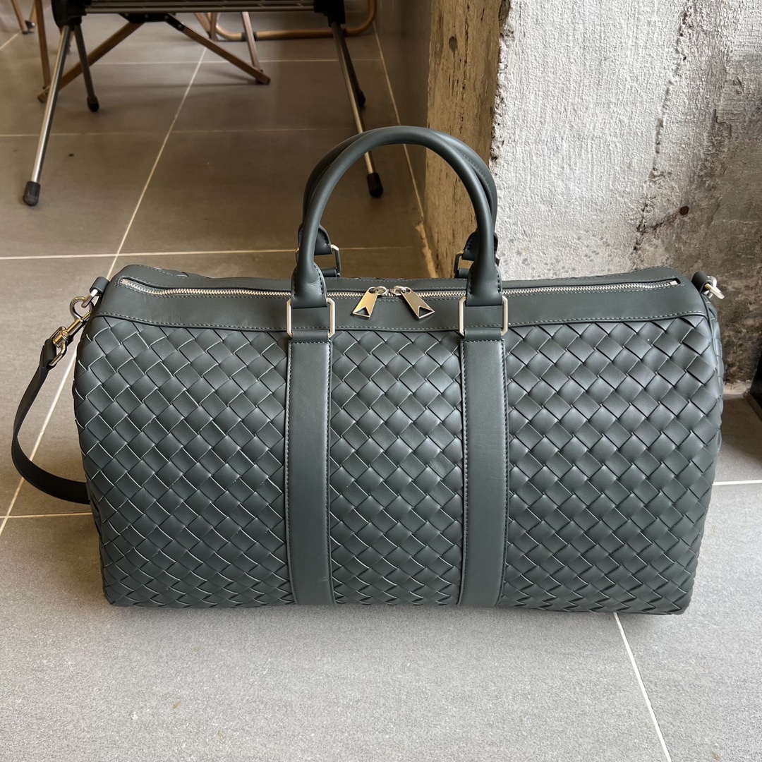 보테가베네타 Bottega Veneta Large Intrecciato Duffle Bag – Dark Green