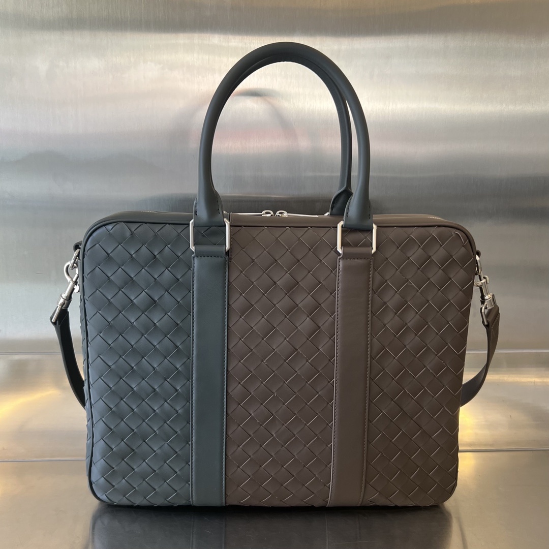 보테가베네타 Bottega Veneta Intrecciato Briefcase Dark Brown