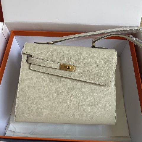 에르메스 Hermès Kelly Sellier Bag in Craie Craie (Off-White)