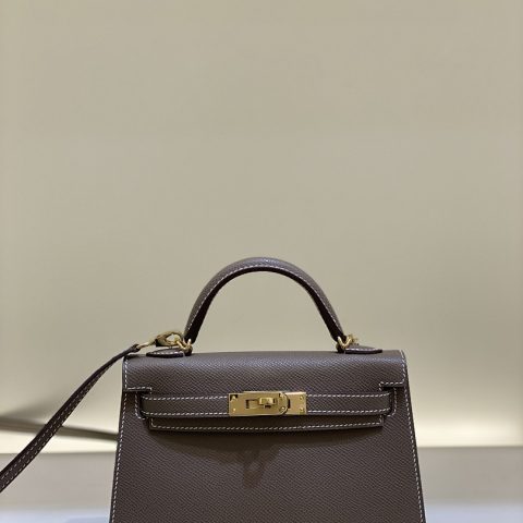 에르메스 Hermès Mini Kelly II Sellier Bag – Dark Brown