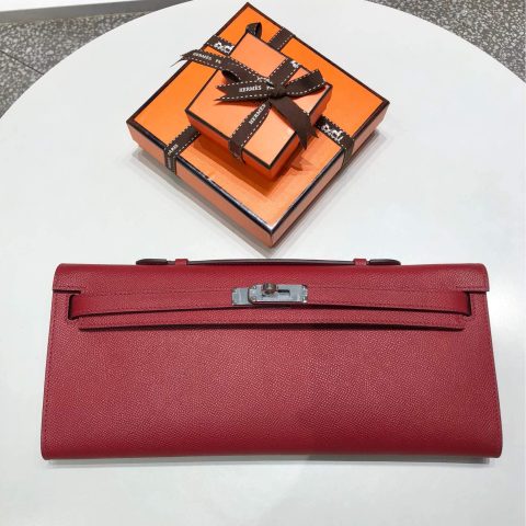 에르메스 켈리 컷 클러치 레드