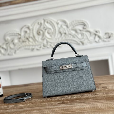 에르메스 Hermès Kelly Sellier Bag in Blue-Grey