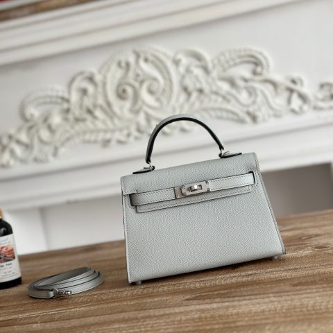 에르메스 Hermès Mini Kelly II Sellier 20 Light Gray