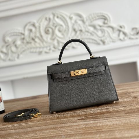 에르메스 Hermès Kelly Sellier Bag, Gray