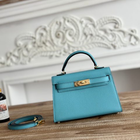에르메스 Hermès Kelly Sellier Bag – Turquoise Blue