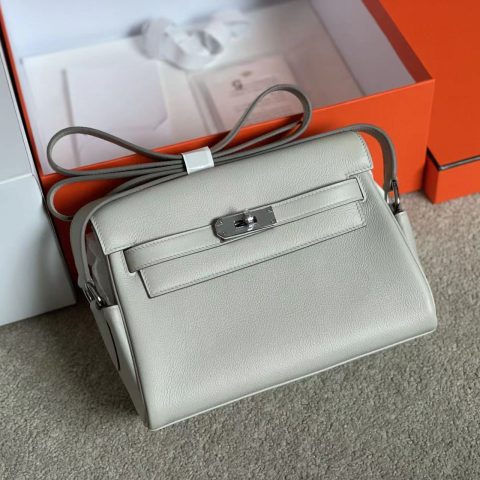 에르메스 Hermès Kelly Messenger Bag – Light Gray
