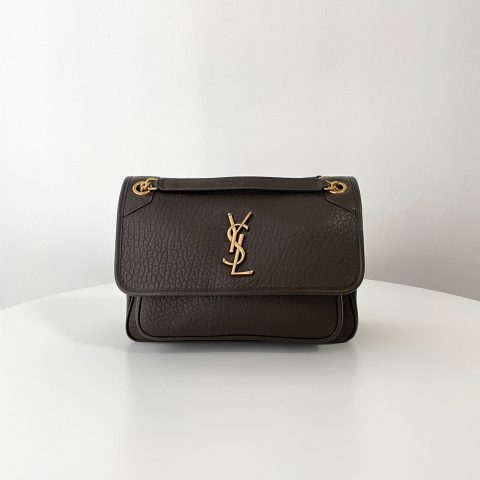 입생로랑 Saint Laurent Medium Niki Shoulder Bag in Dark Coffee Dark brown
