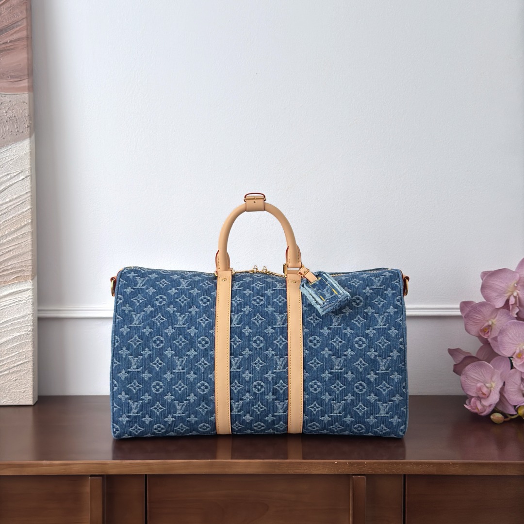 루이비통 Louis Vuitton Monogram Denim Neo Speedy Bag - Blue