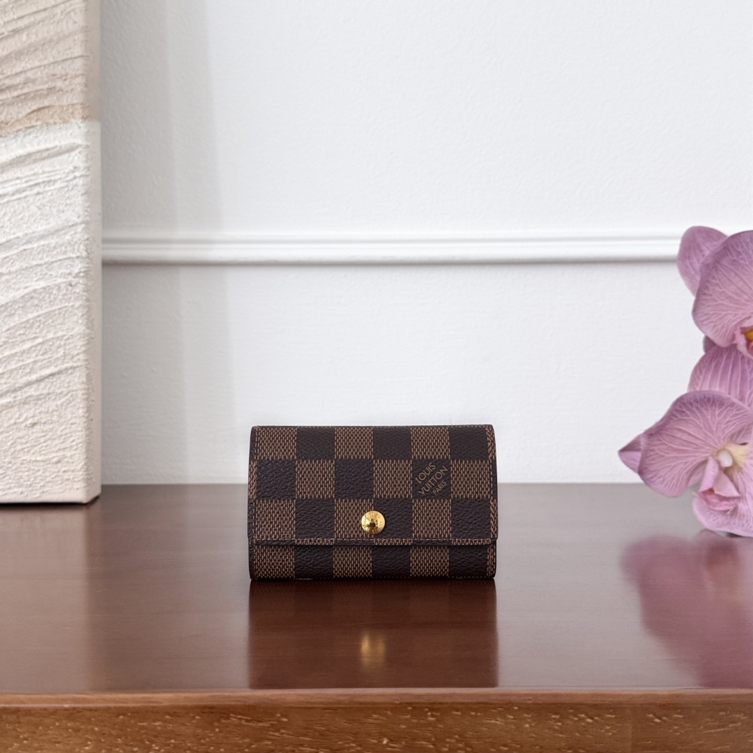루이비통 Louis Vuitton Envelope Business Card Holder Damier Ebene Brown