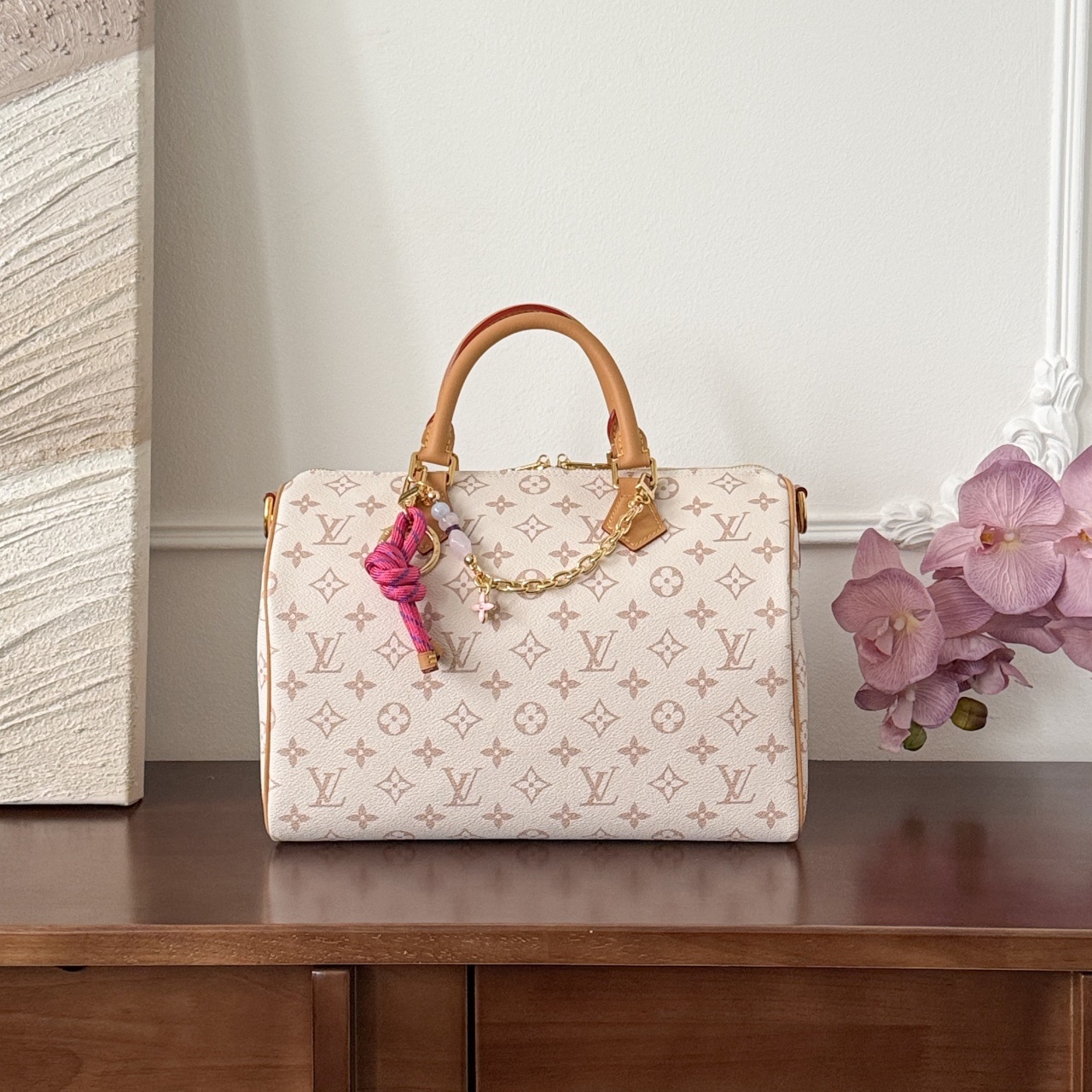 루이비통 Louis Vuitton Speedy Soft 30 Lucky Bag – Monogram Dune/Pink