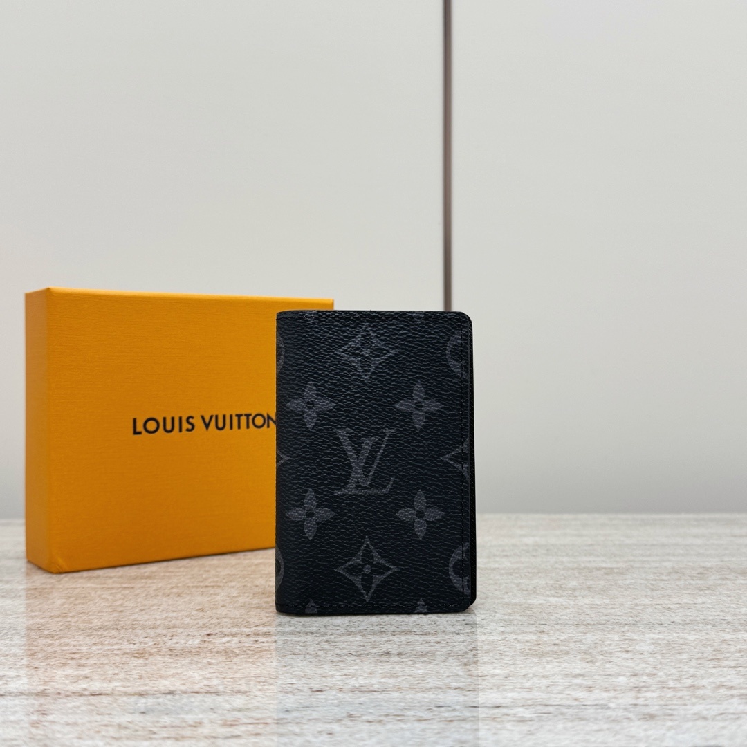 루이비통 Louis Vuitton Monogram Eclipse Pocket Organizer — Black/Grey