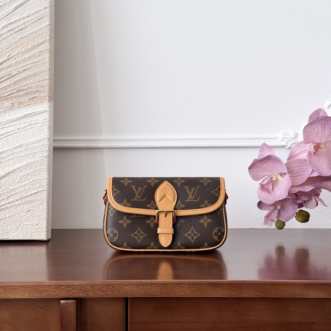 루이비통 Louis Vuitton Nano Diane Monogram Canvas Bag Brown Monogram