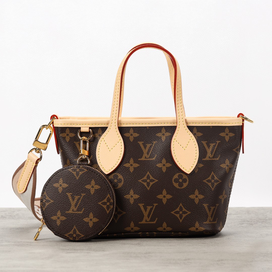 루이비통 Louis Vuitton Neverfull BB Monogram Bag Brown