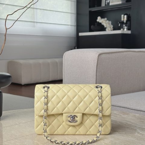 샤넬 Chanel Classic Flap Bag in Light Yellow