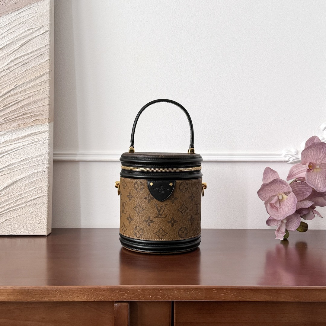 루이비통 Louis Vuitton Cannes Monogram Reverse Canvas Bag Brown