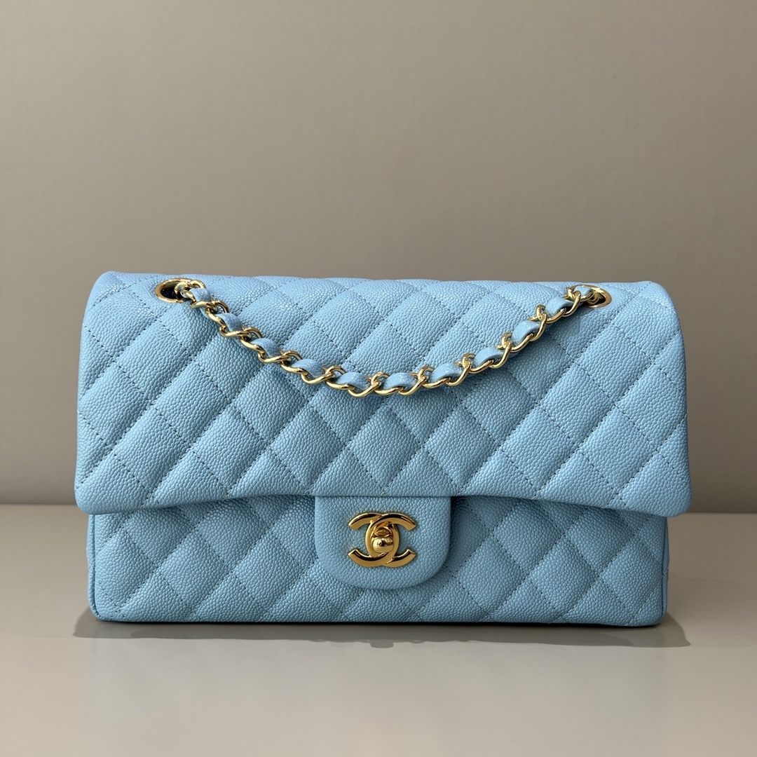 샤넬 Chanel Classic 11.12 Handbag – Light Blue