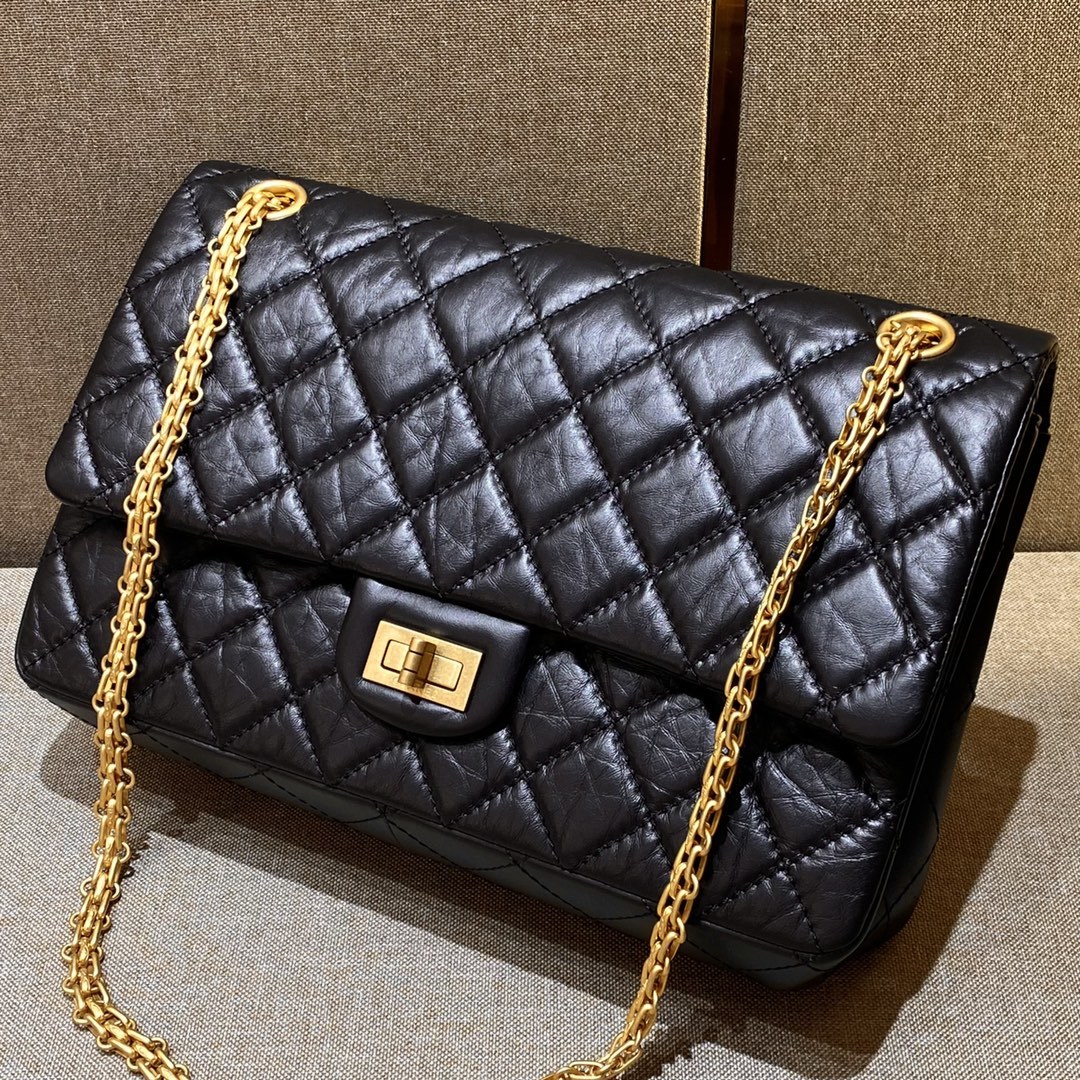샤넬 CHANEL 2.55 Reissue Large Flap Bag Black